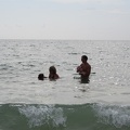 Greta in the Ocean with Joe and Sophia2
